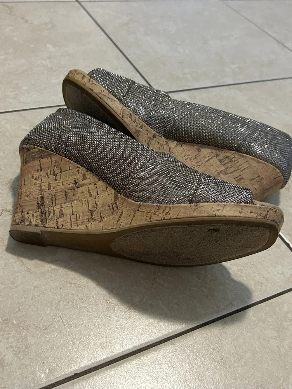 Rampage Tanaya Gold Glitter Wedges